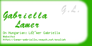 gabriella lamer business card